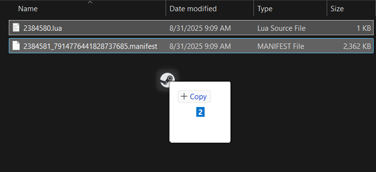 Drag and drop files